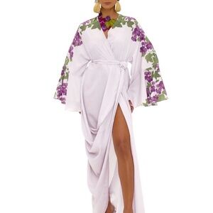 Andrea Iyamah Zadie Floral Robe/ Swim Coverup